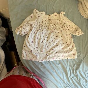 Floral Kids Top - White and Purple